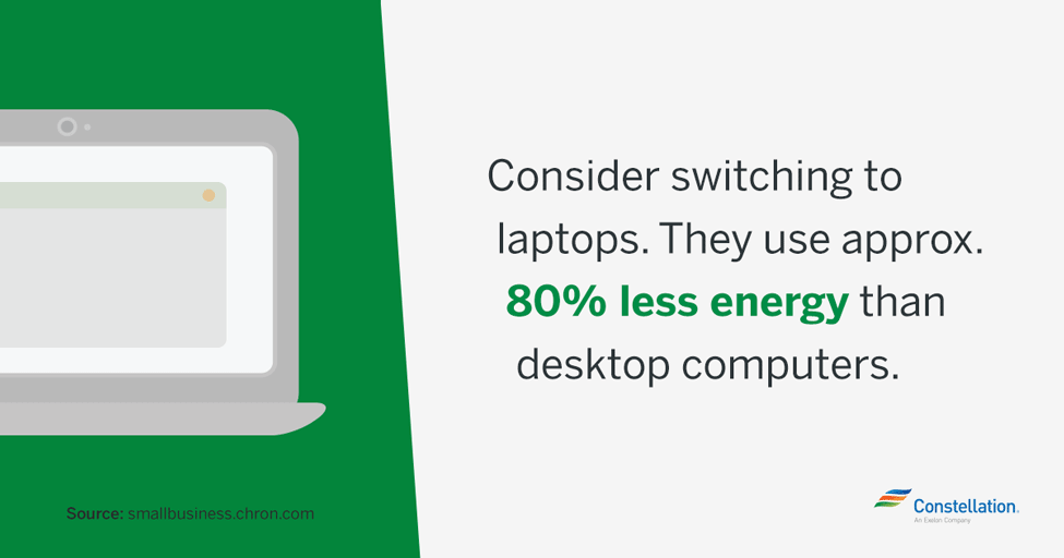 切换到笔记本电脑可以节省能源成本和业务费用