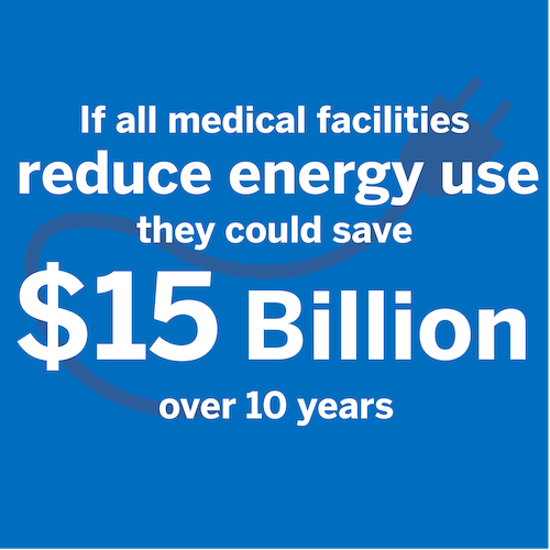 如果所有医疗设施减少能源使用，他们可以节省150亿美元超过10年